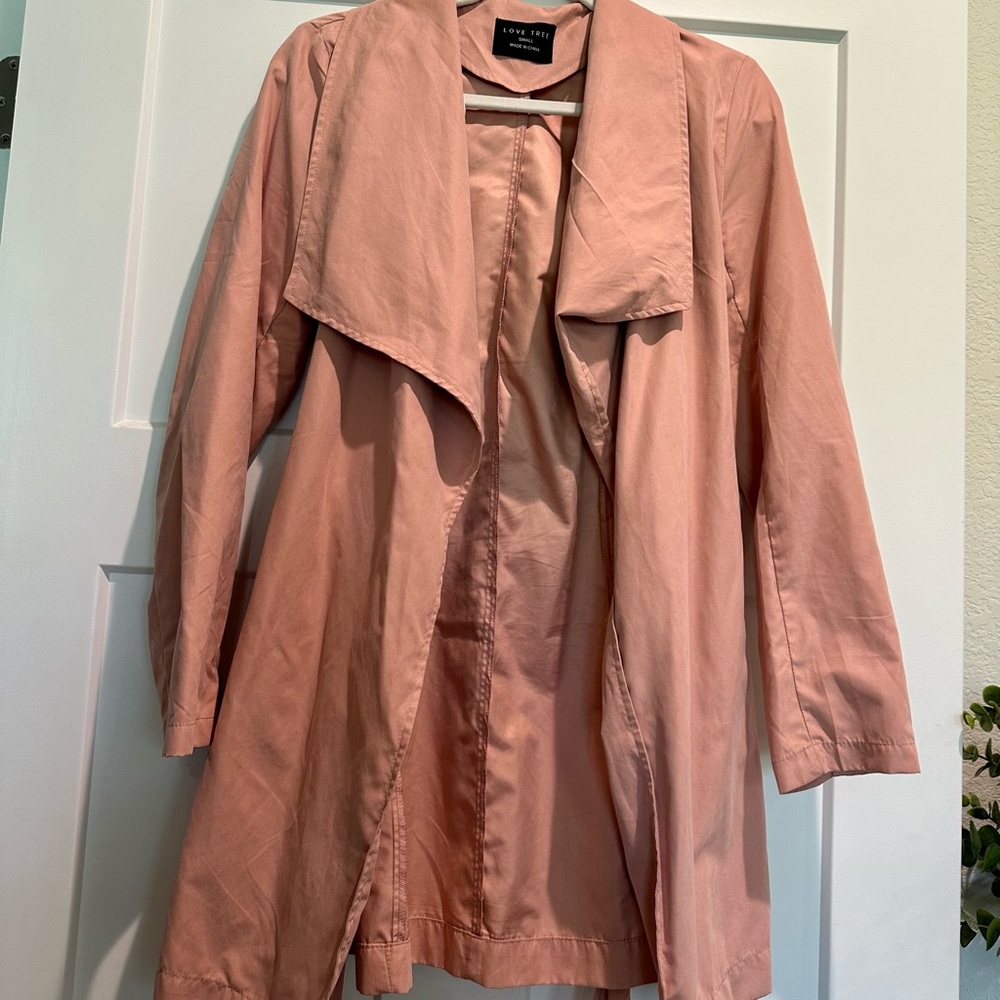 Pink trench coat